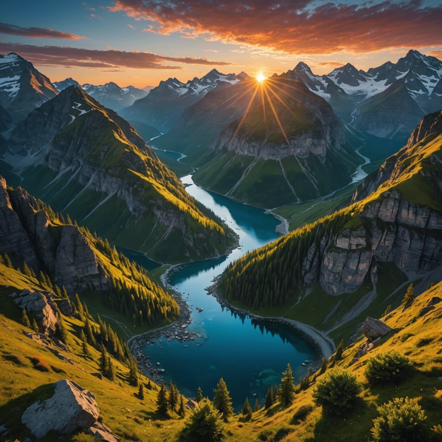 Mesmerizing Abstract Scene Reaching Consciousness