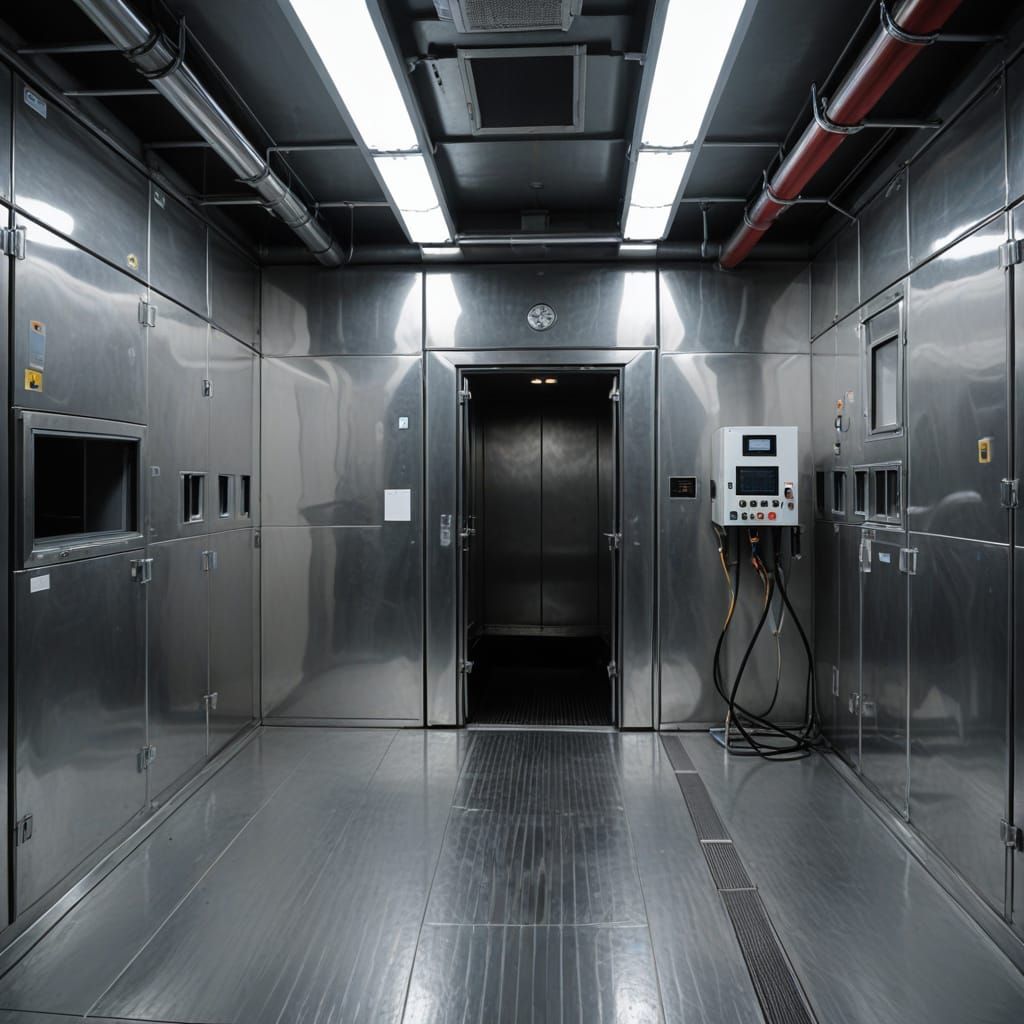 Interior View of a Futuristic Heat Chamber