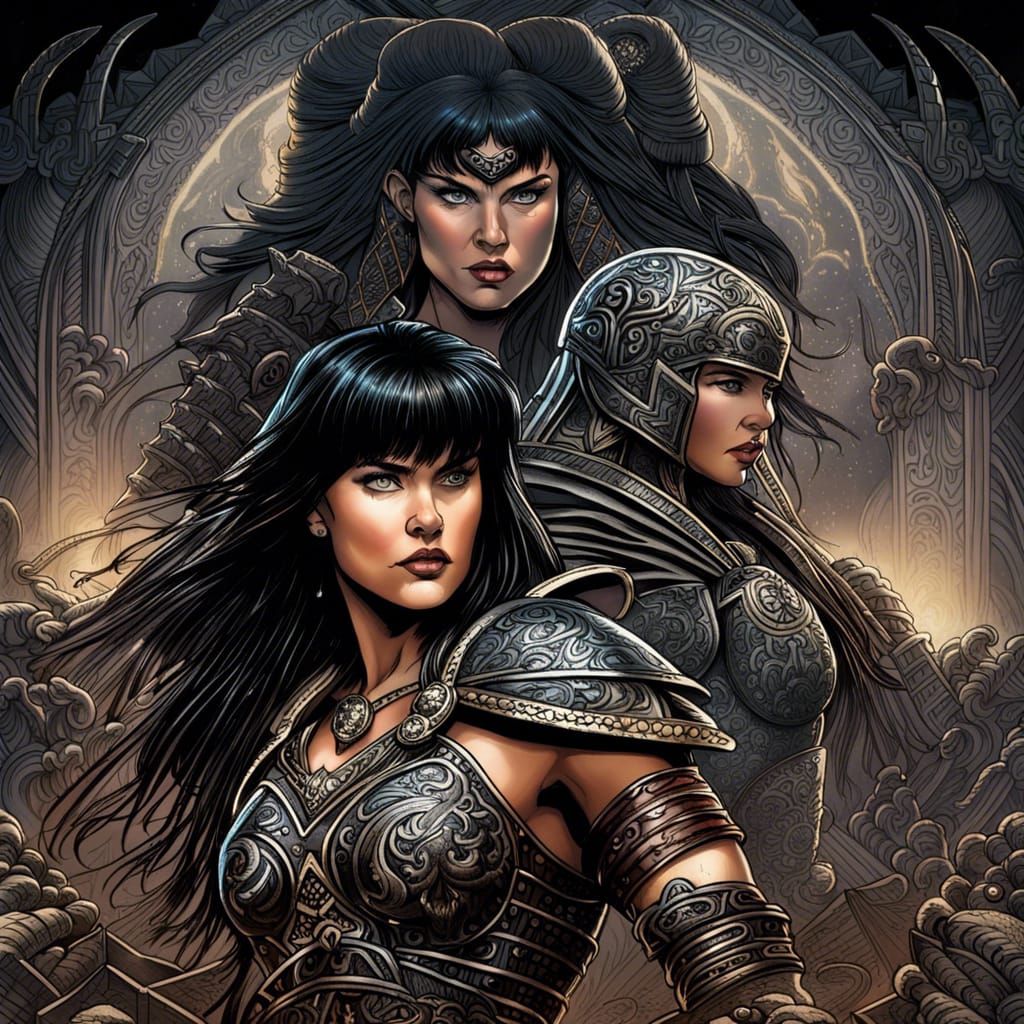 Xena Warrior Princess in Epic Cinematic Style
