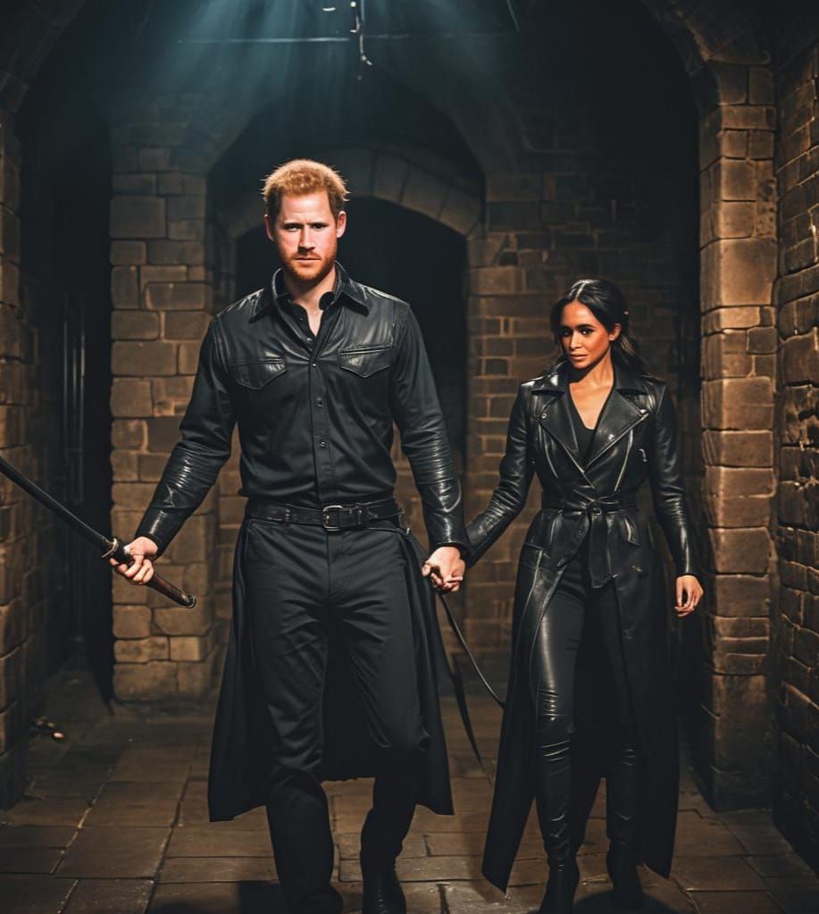 Prince Harry and Meghan Markle in Dungeon Setting