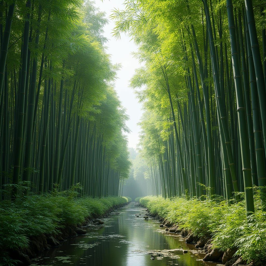 Bamboo Forest Oasis Amidst Urban Bangkok