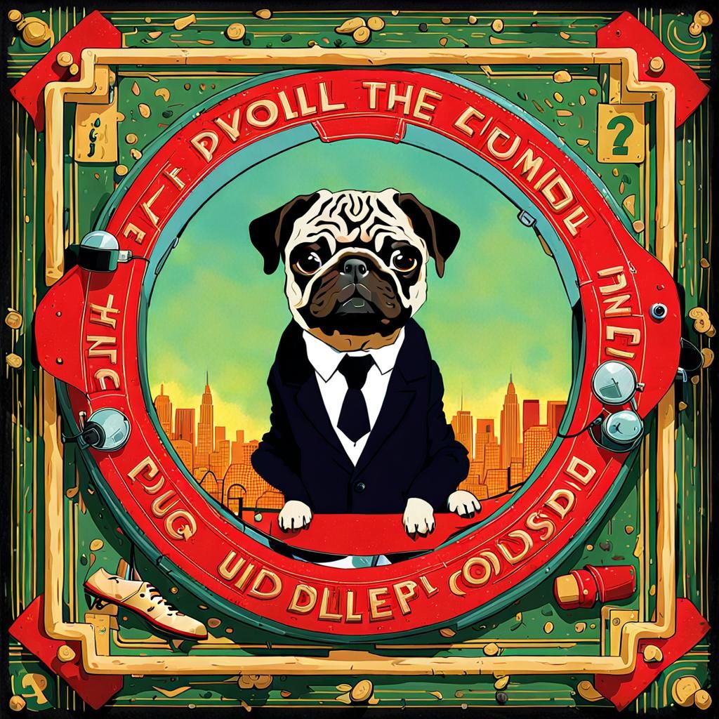 Pug Stars in AI-Generated Album Covers