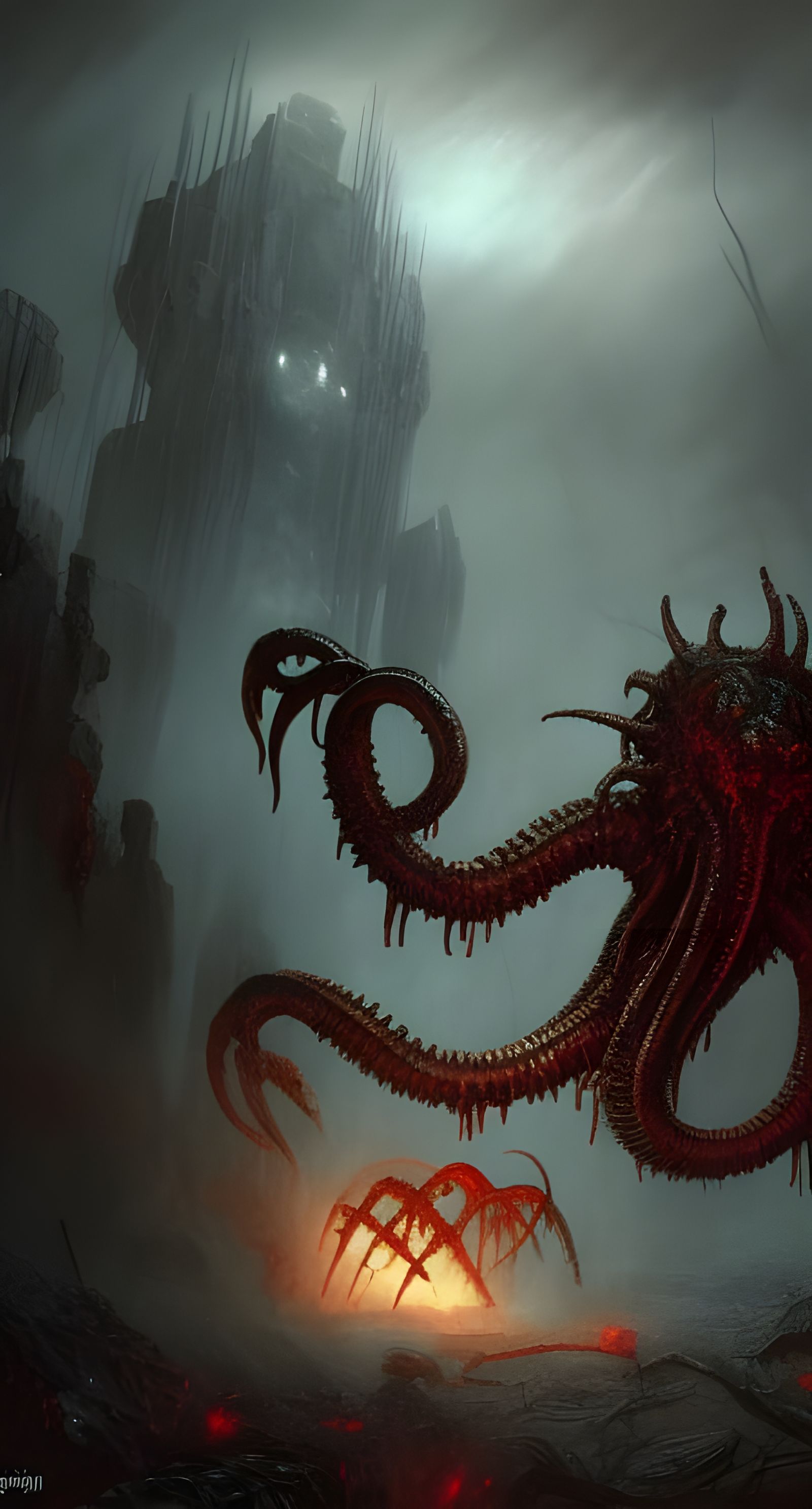 Dark Post-Apocalyptic World Ruled by Elder God