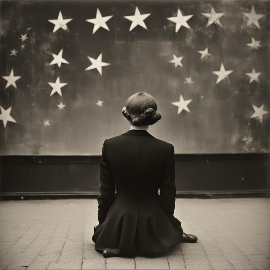 Melancholic Portrait Inspired by Moonlight Tenebrism