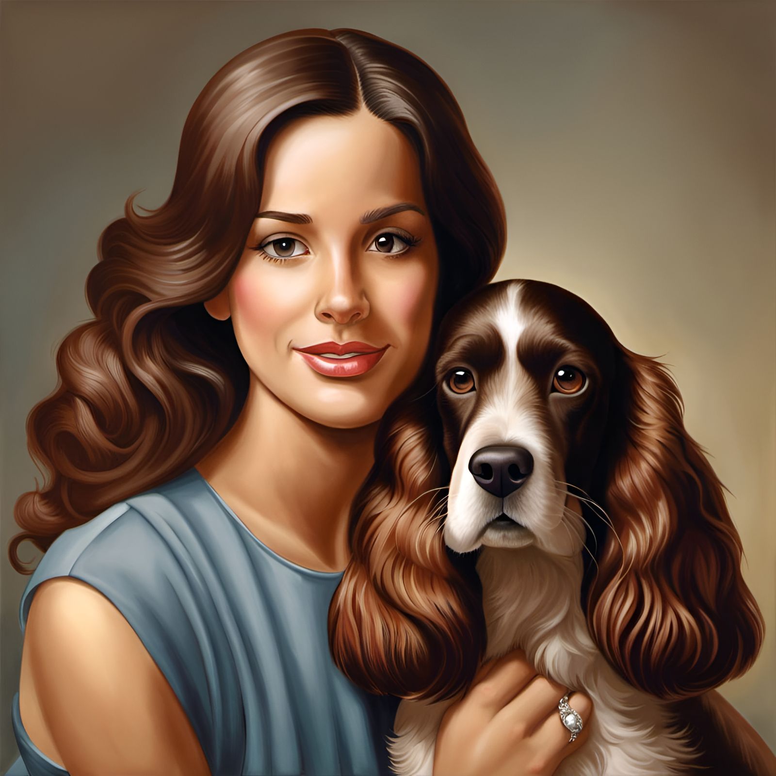 Woman and Cocker Spaniel Portrait: A Lifelong Journey