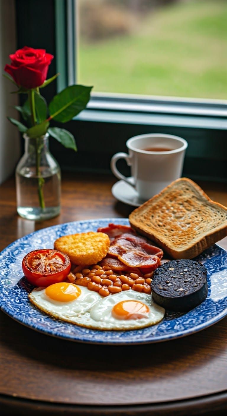 Gorgeous Full English Breakfast with Tea