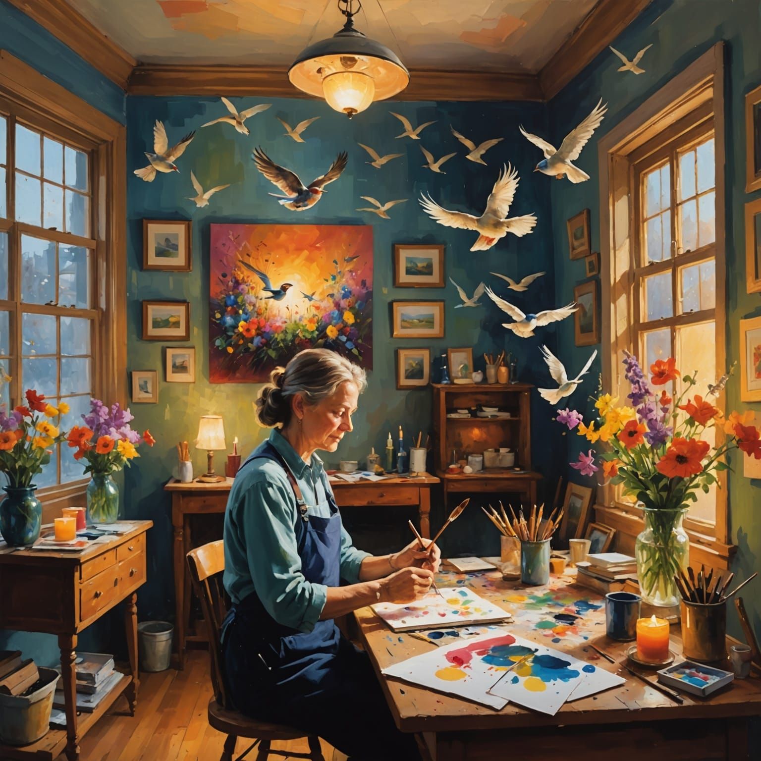 Artist's Studio Where Art Comes Alive