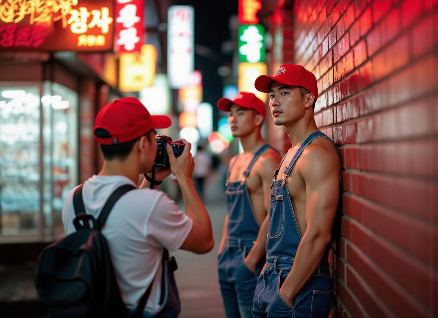 Pre-Raphaelite Photo of Men with Red Caps