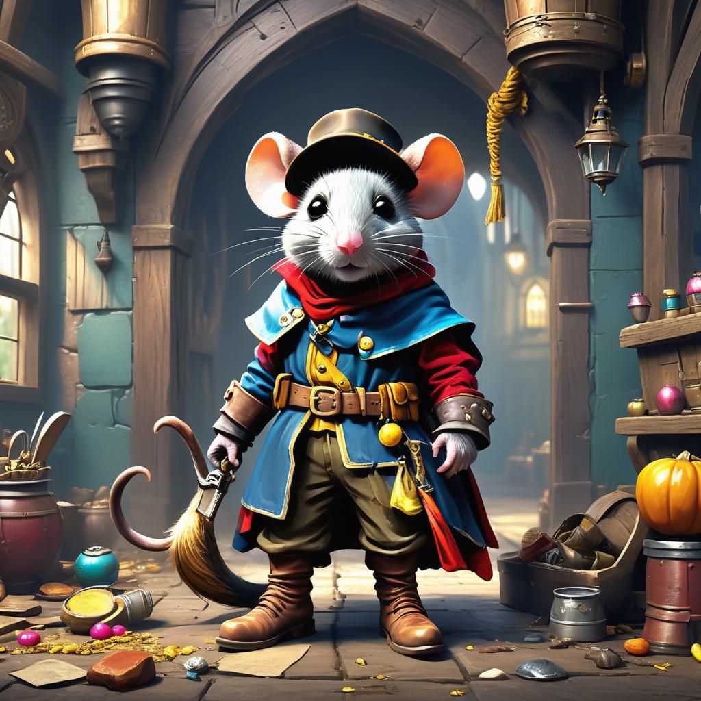 Epic Mouse in Boots Portrait in Unreal Engine 5