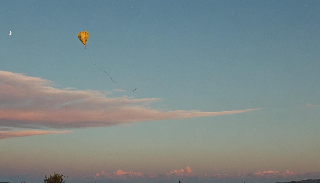 Moon Kite in Surreal Van Gogh Style
