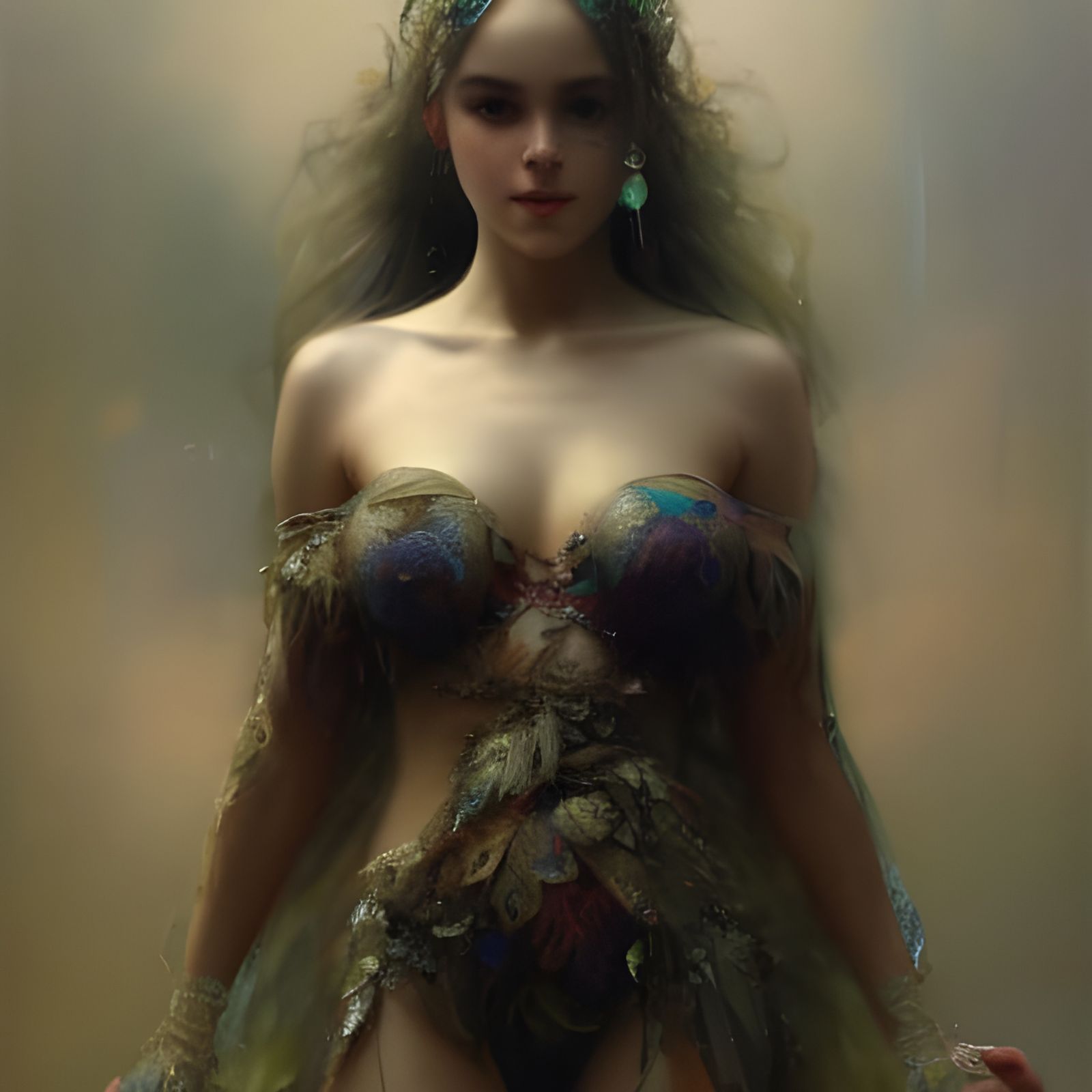Ornate Princess Portrait in Hyperrealistic Style