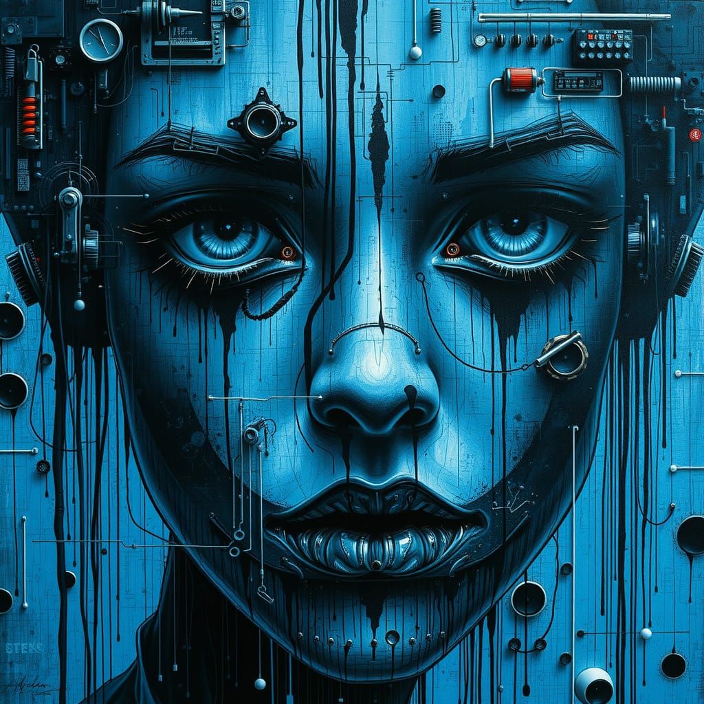 Hyperrealistic Abandonment with Glitch Art Effects