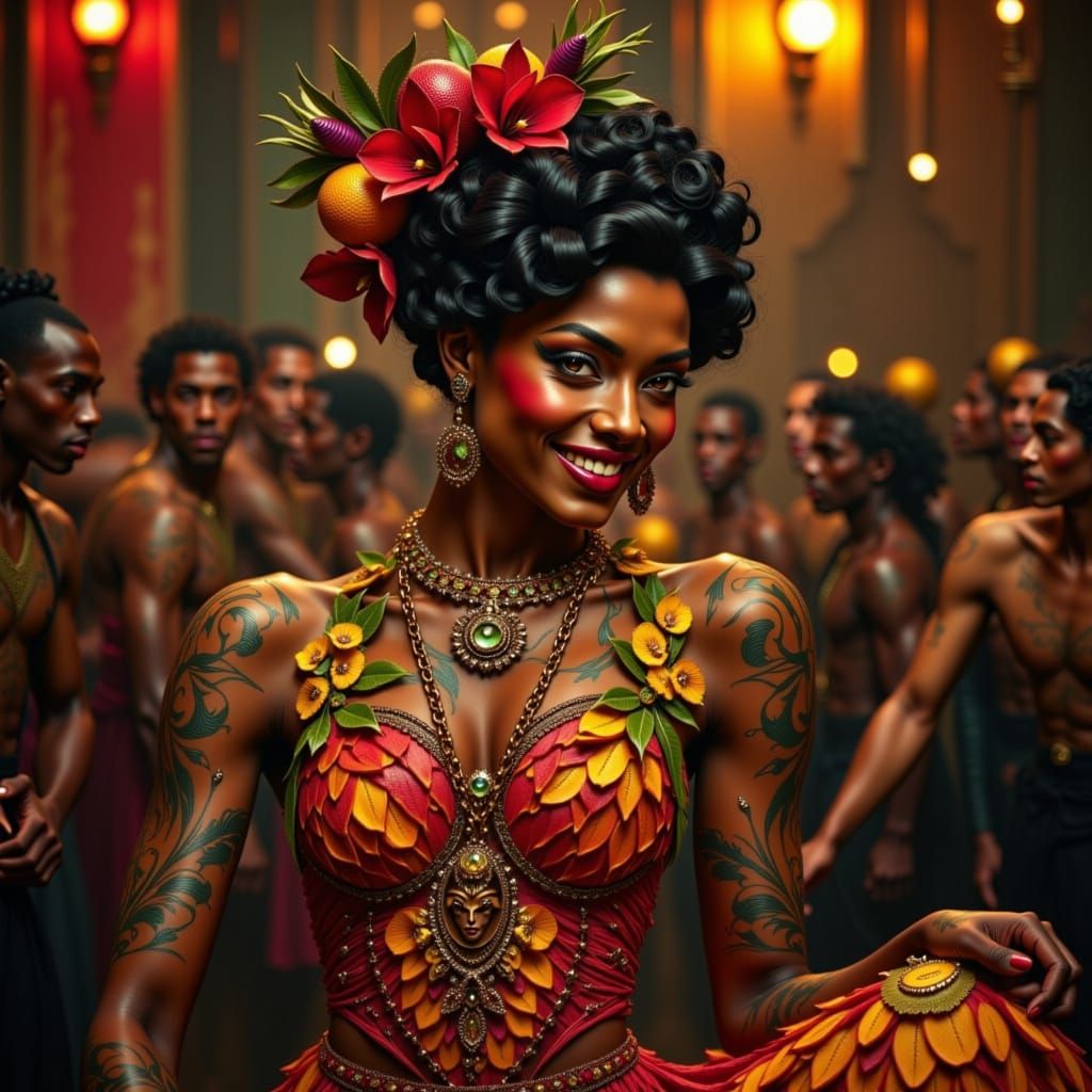 Josephine Baker in Fruit Costume, a 1920s Cabaret Dancer