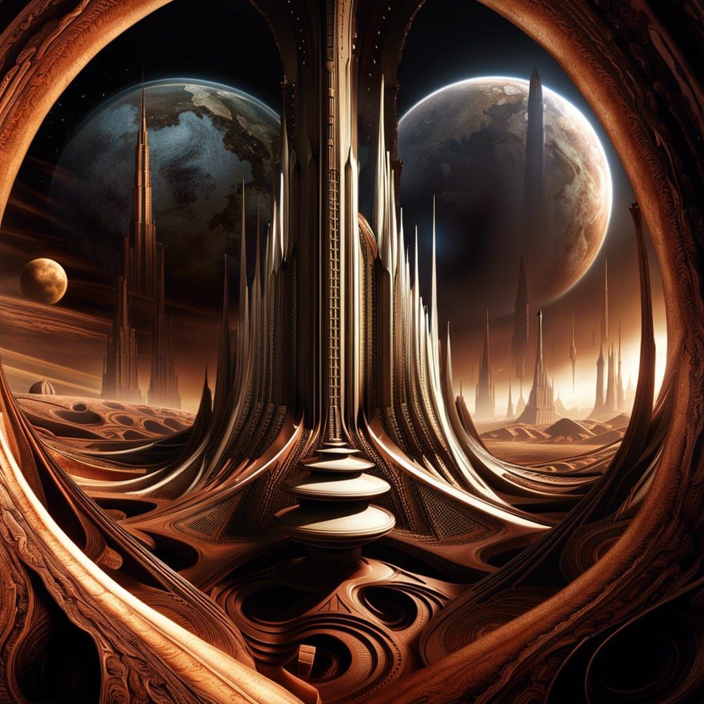 Planetary Olympus Mons style temple