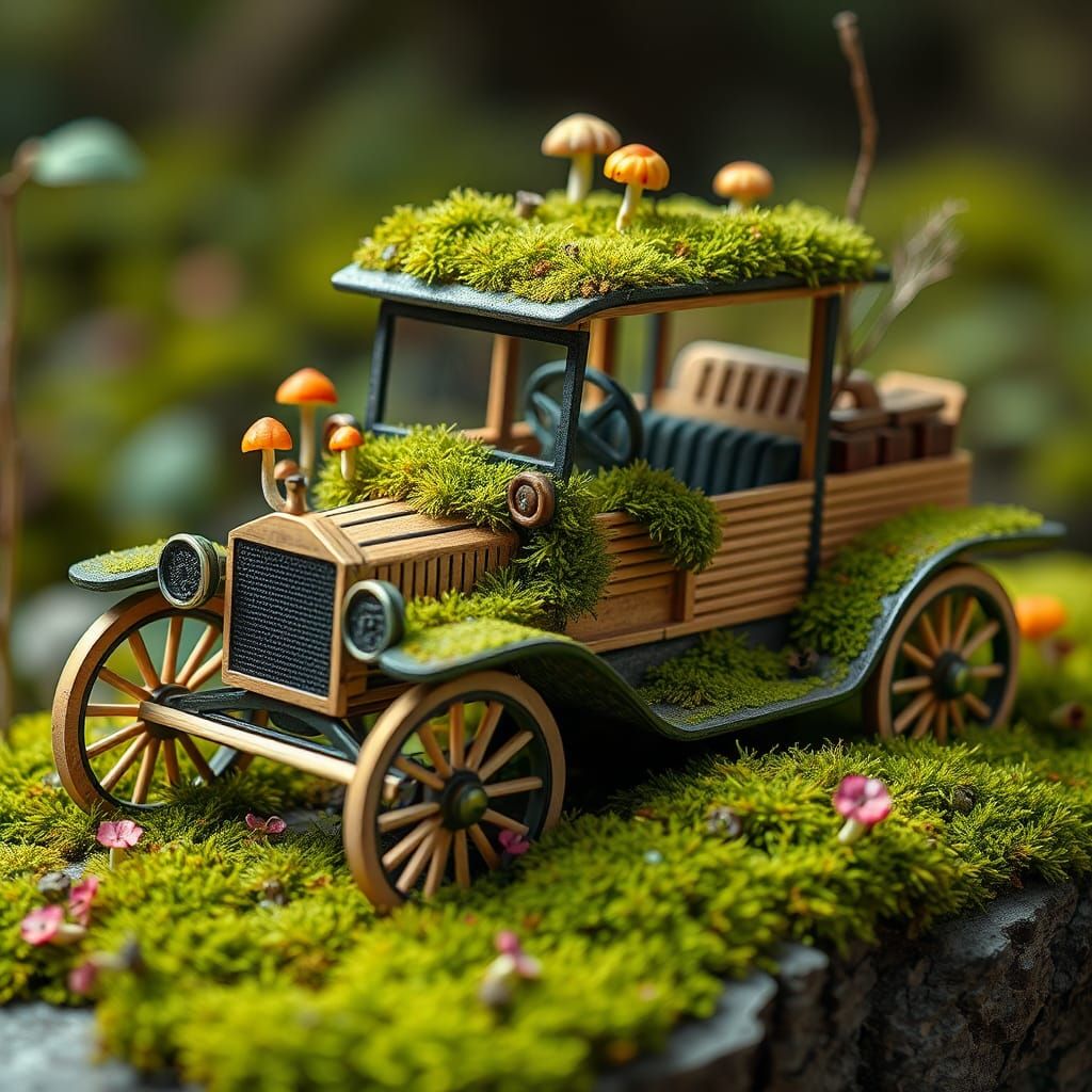 Model T Ford Reclaimed by Nature in Surreal Detail