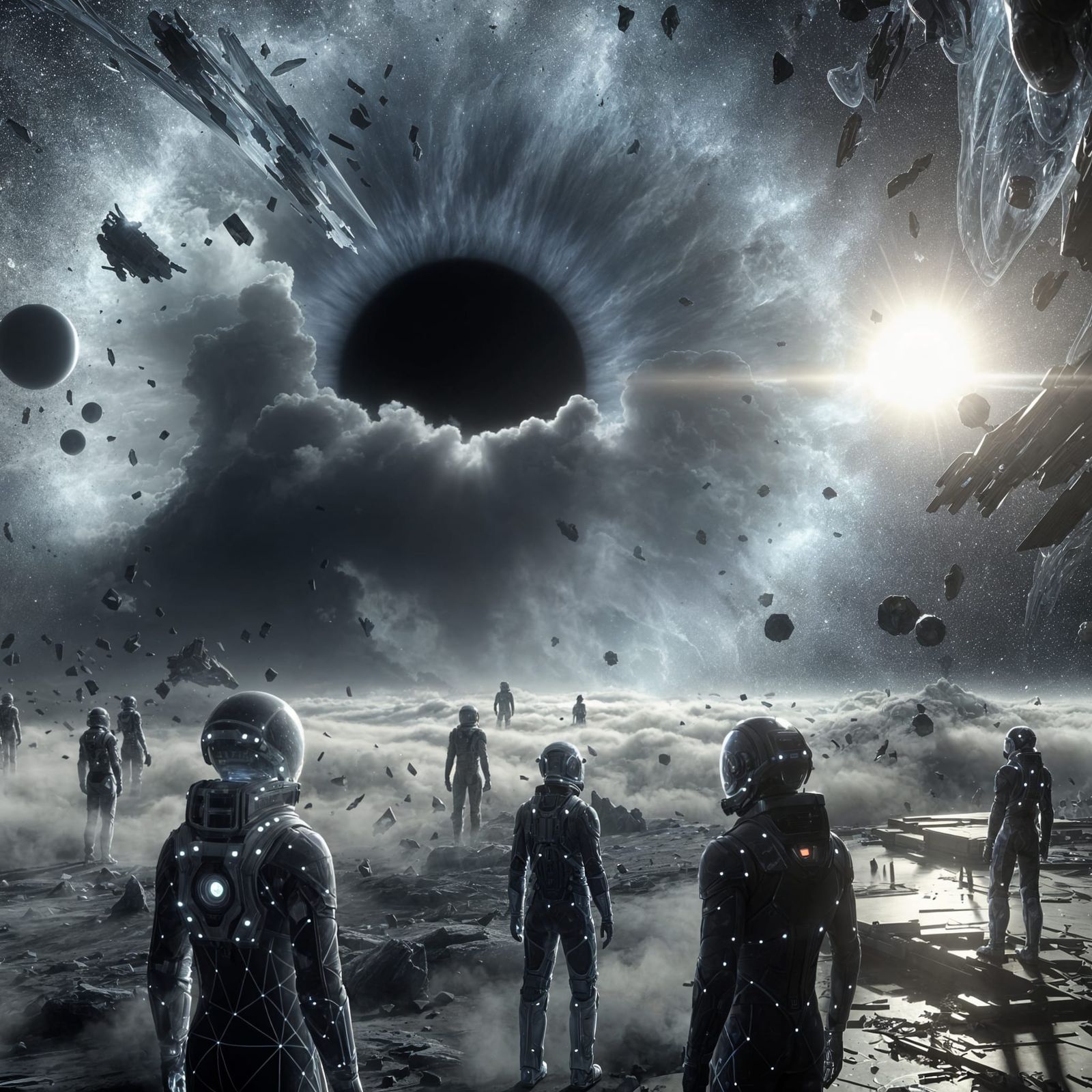 Holographic Space Suits Gazing at the Heavens