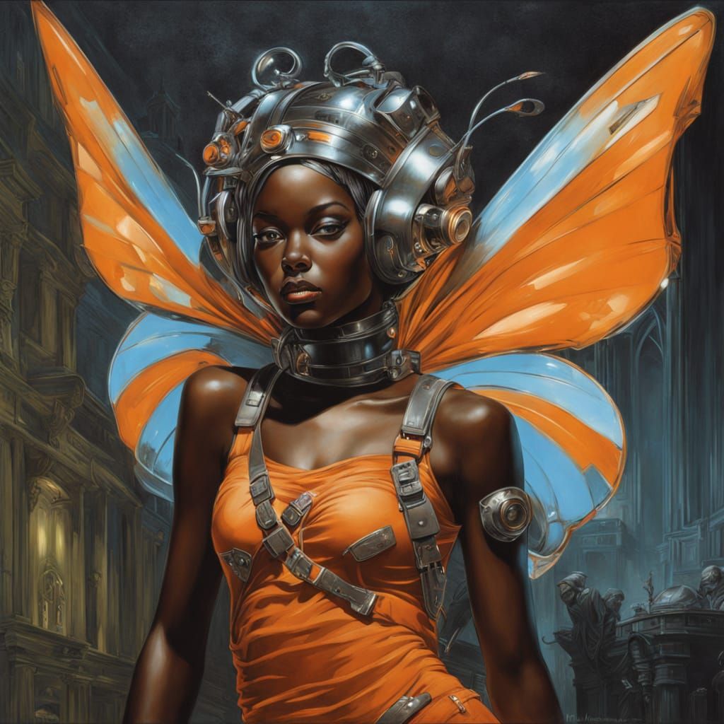 Romantic Fairy in Tattered Elegance