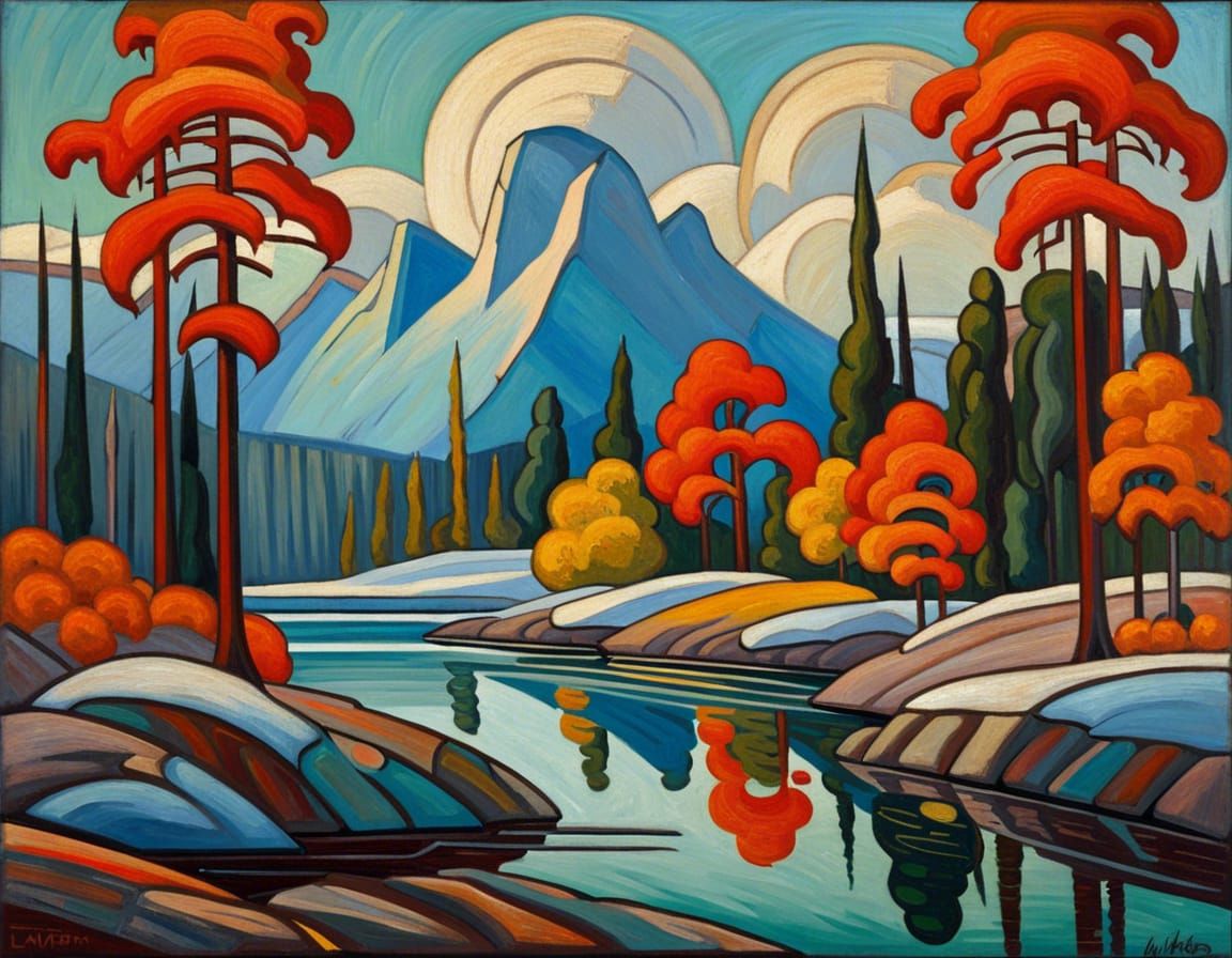 Canadian Landscape in Impressionist Oil Style