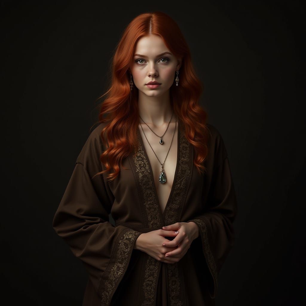 Ethereal Beauty in Pre-Raphaelite Elegance