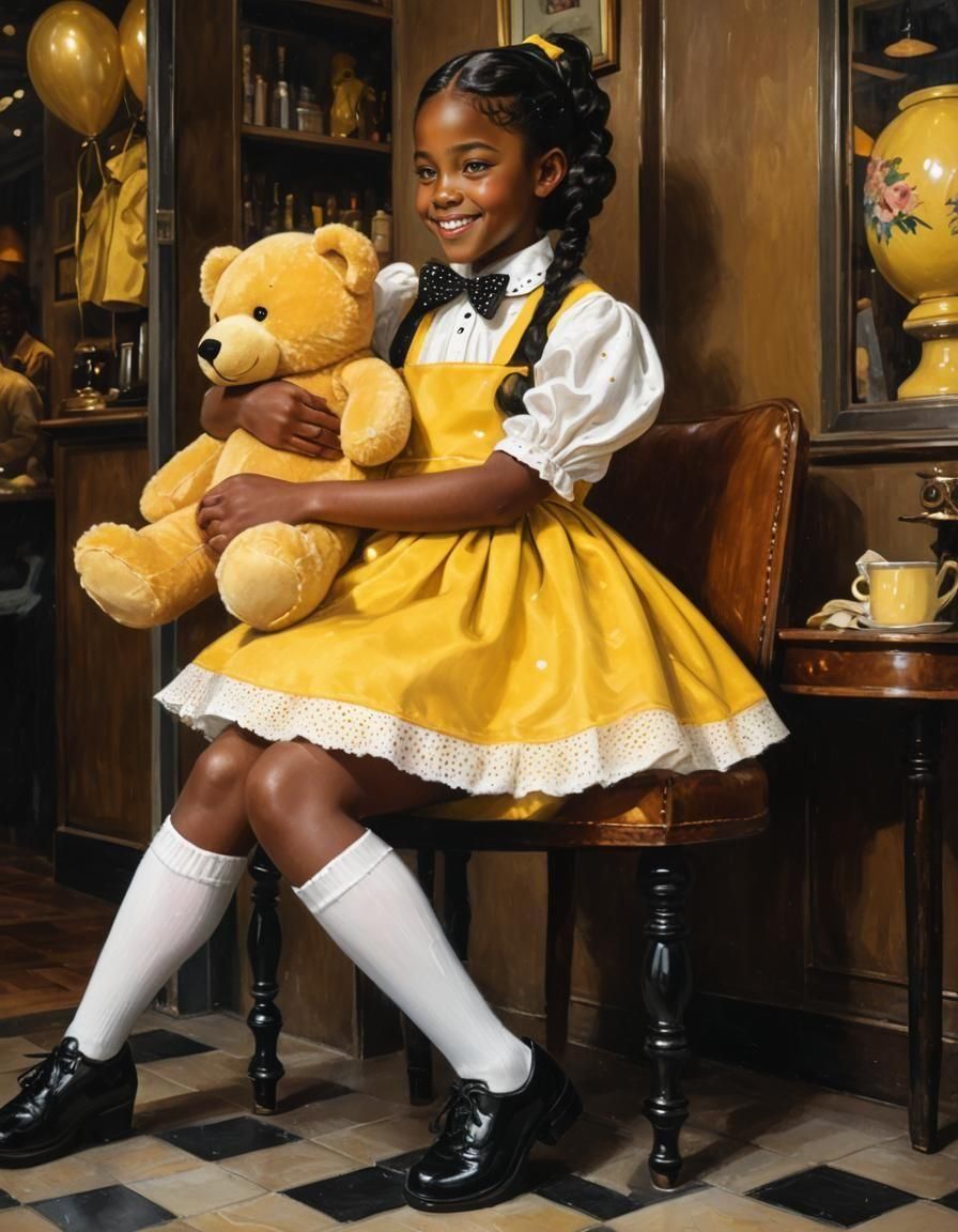 The Teddy Bear. A Normal Rockwell styled art.