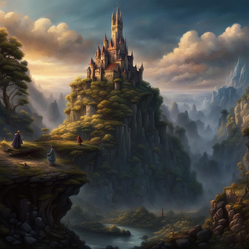 Epic Sword in the Stone Digital Painting