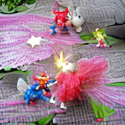 Sparkle Fairies and Flower Bunny Monster Battle