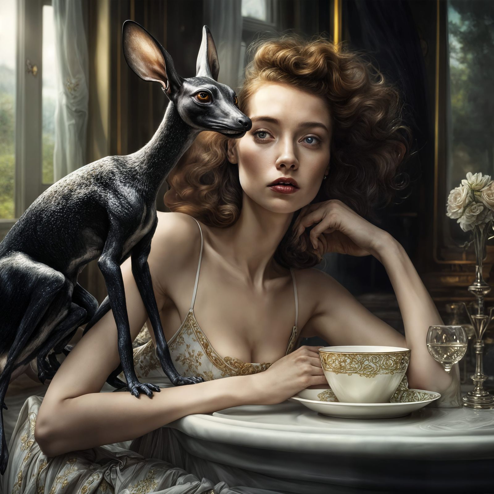 her cat/dog is clingy