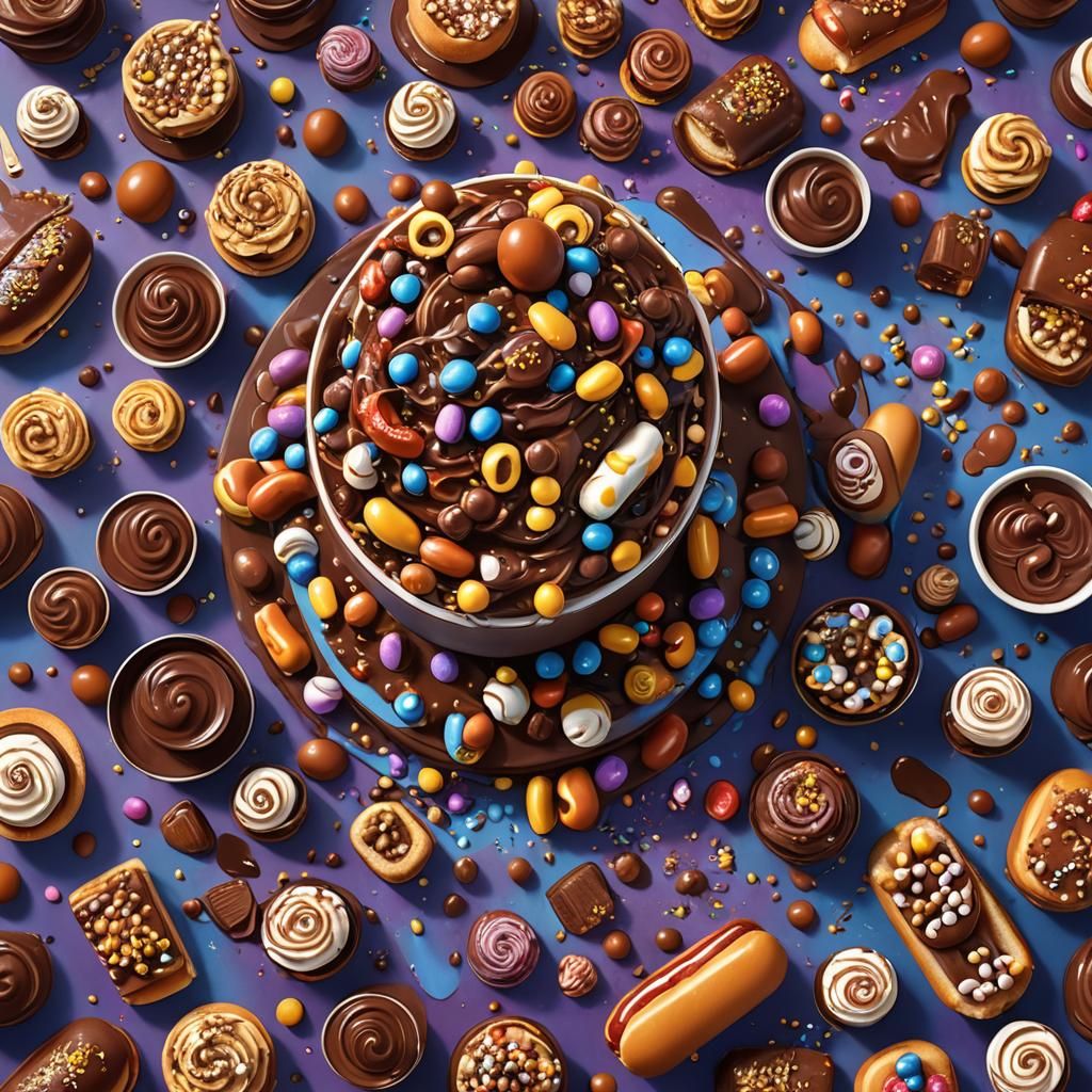 Nutella Feast: A Hyperrealistic Dessert Fantasy