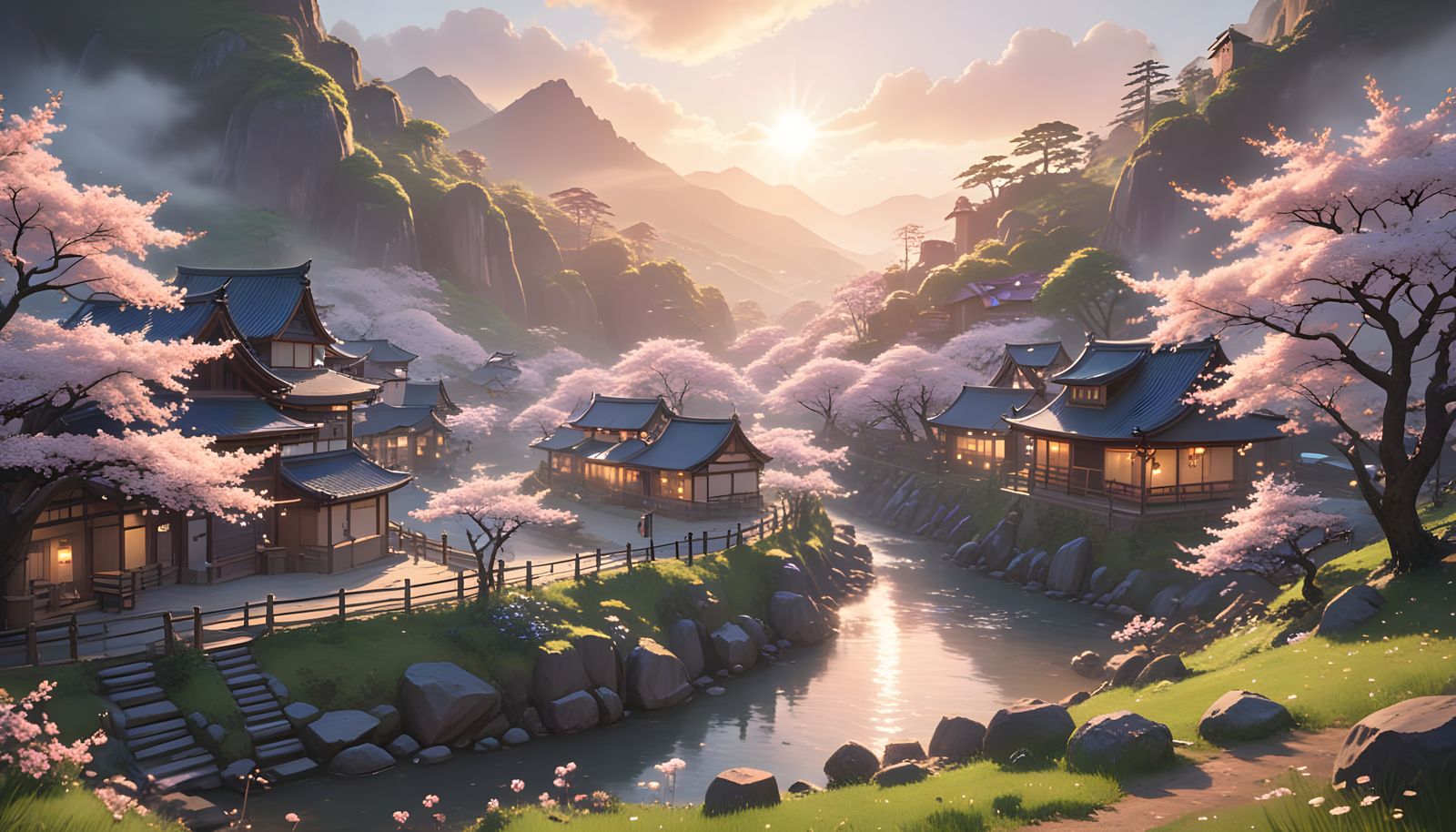 Surreal Anime Landscape of Wonder