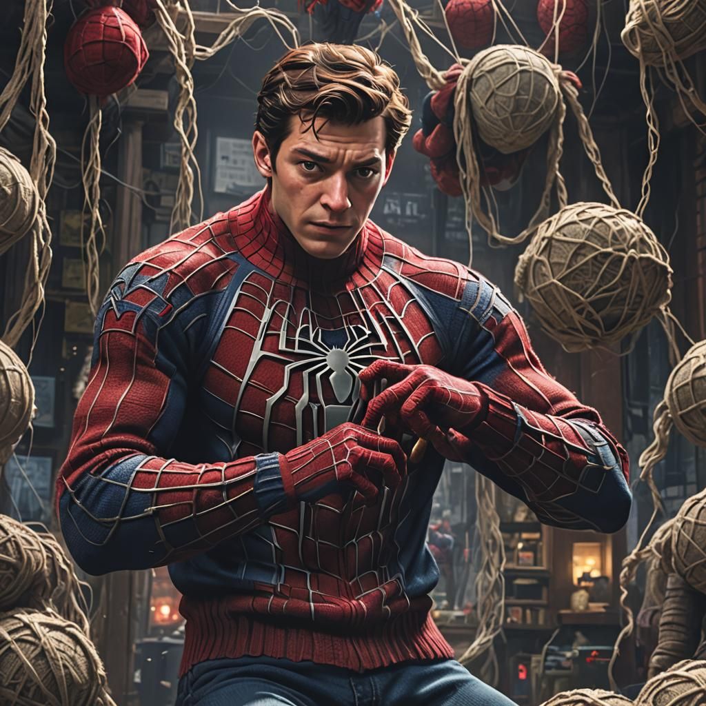 Spiderman Knits: A Cinematic Digital Painting