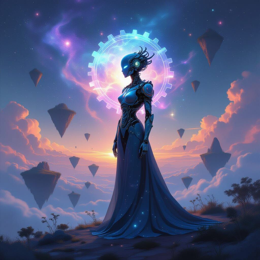 Ethereal Automaton on Floating Islands in Cosmic Landscape