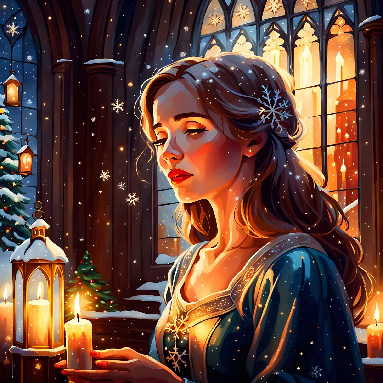 Serene Depiction of a Holy Night