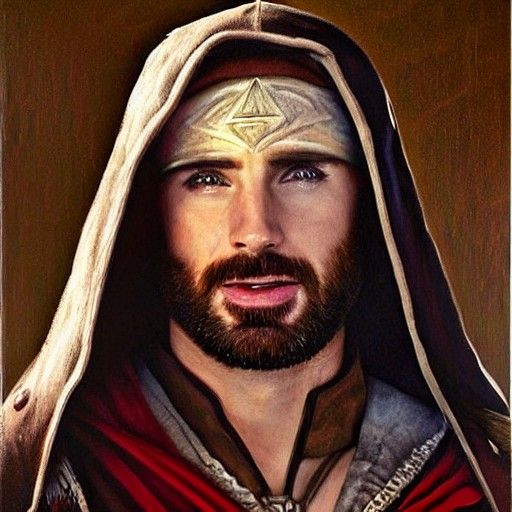 Oil Painting Fusion: Chris Evans and Ezio Auditore