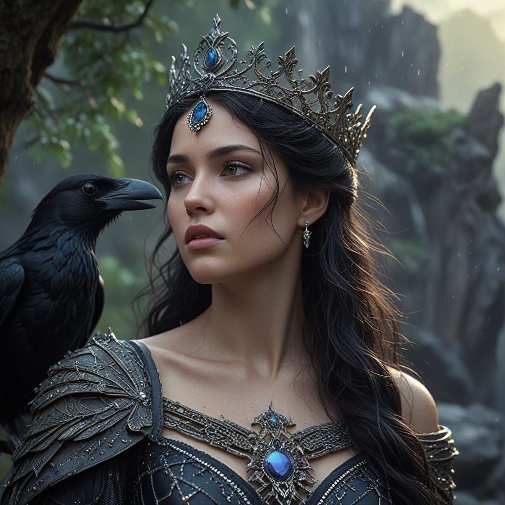 Ethereal Goddess of the Cosmos in Ruins