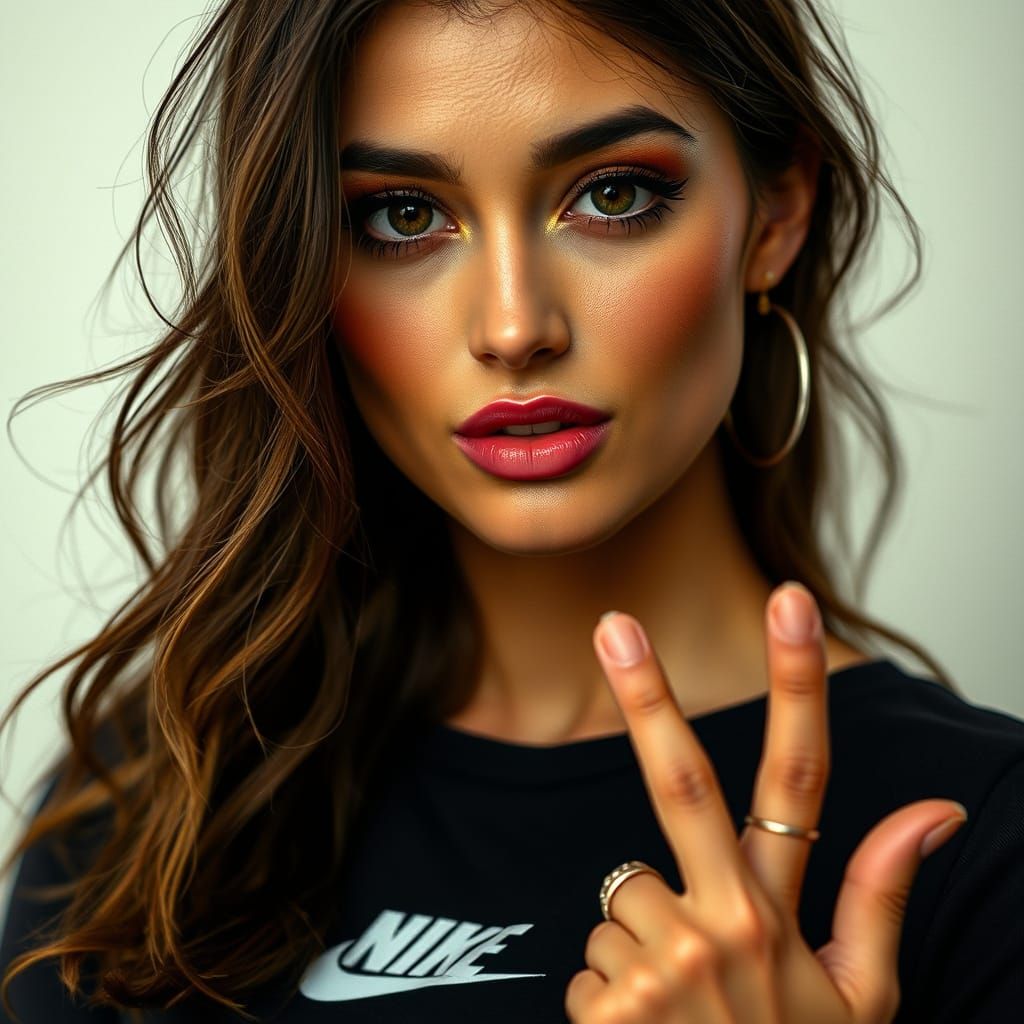 Charming Woman Dancing, Close-up Portrait