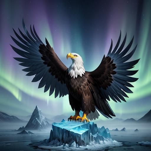 Majestic Eagle on Ice in Fantasy Concept Art