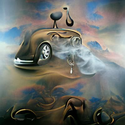 Surreal Smokey Car Drip Inspired by Salvador Dali