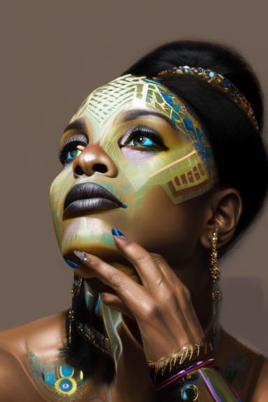 Beautiful Lizardwoman Portrait in Detailed Digital Art