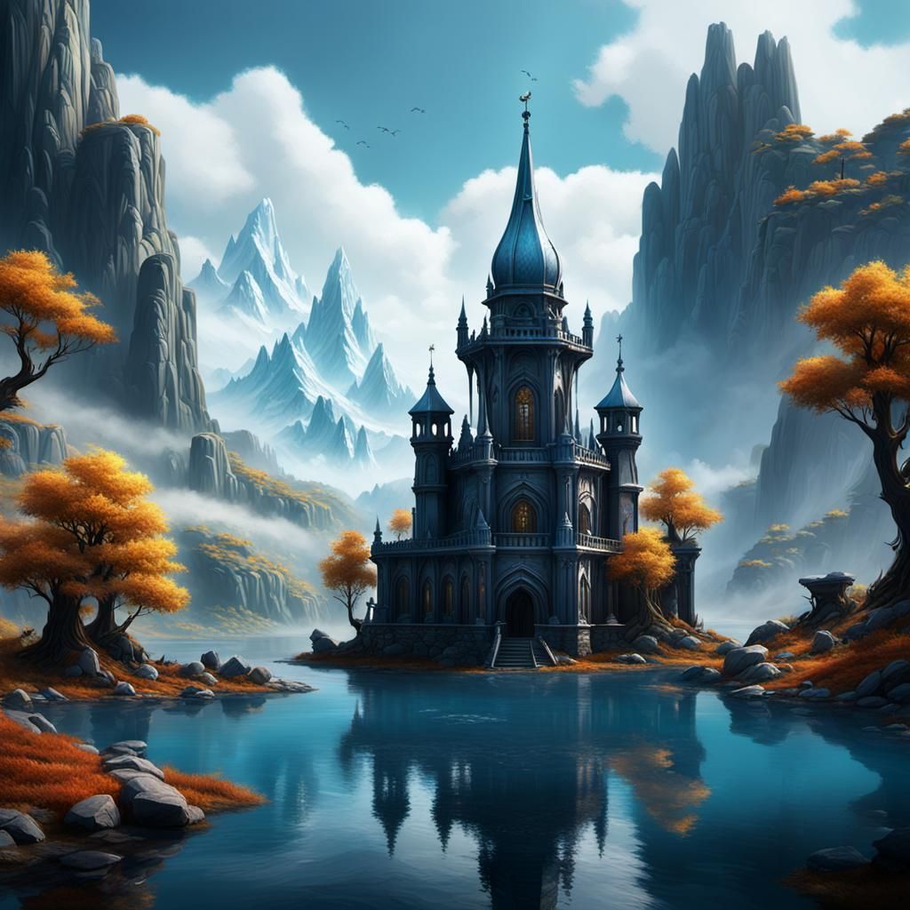 Detailed Matte Painting in Deep Color