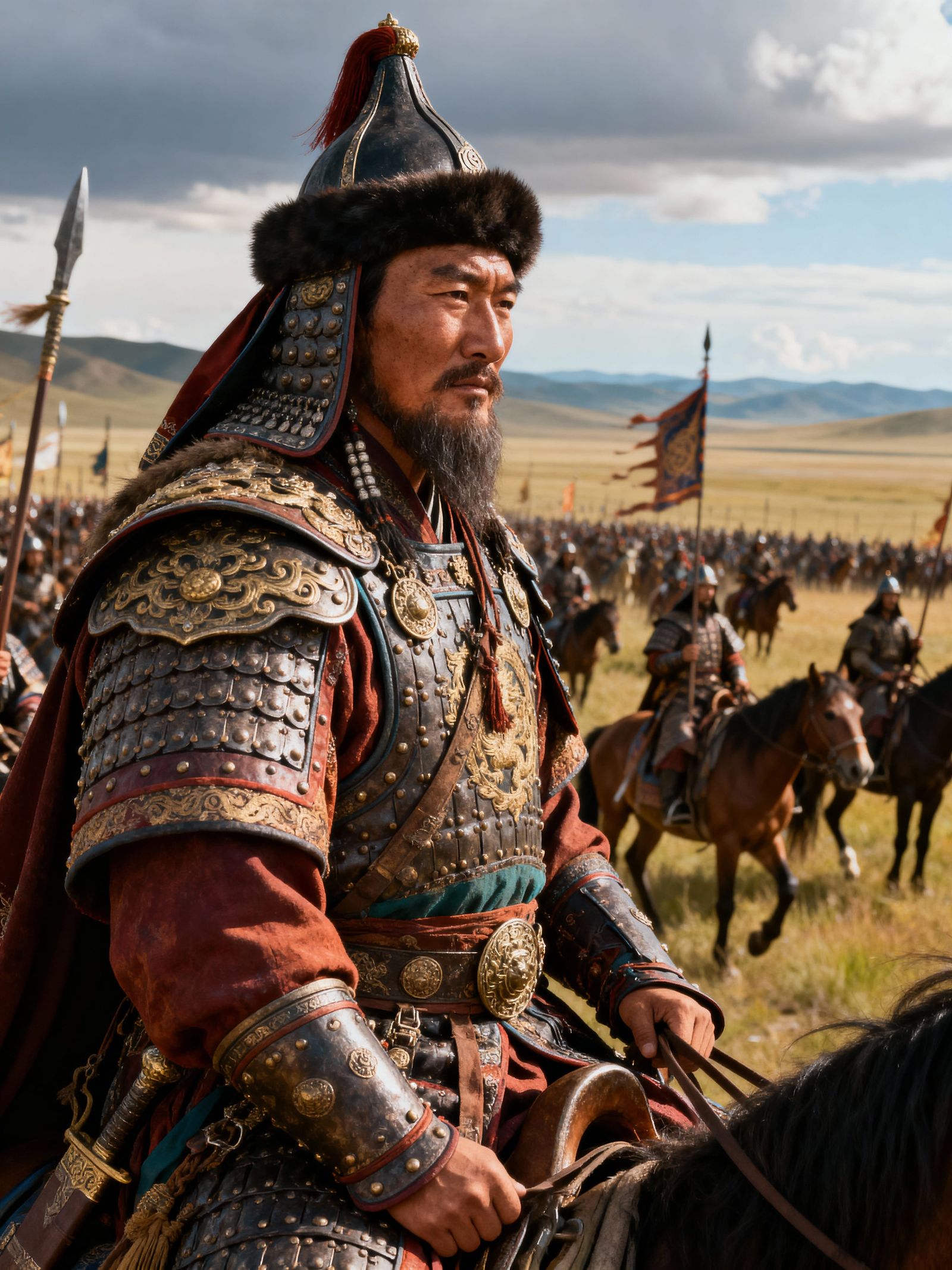 Genghis Khan Leads Army Into China In Vibrant Hyperrealism