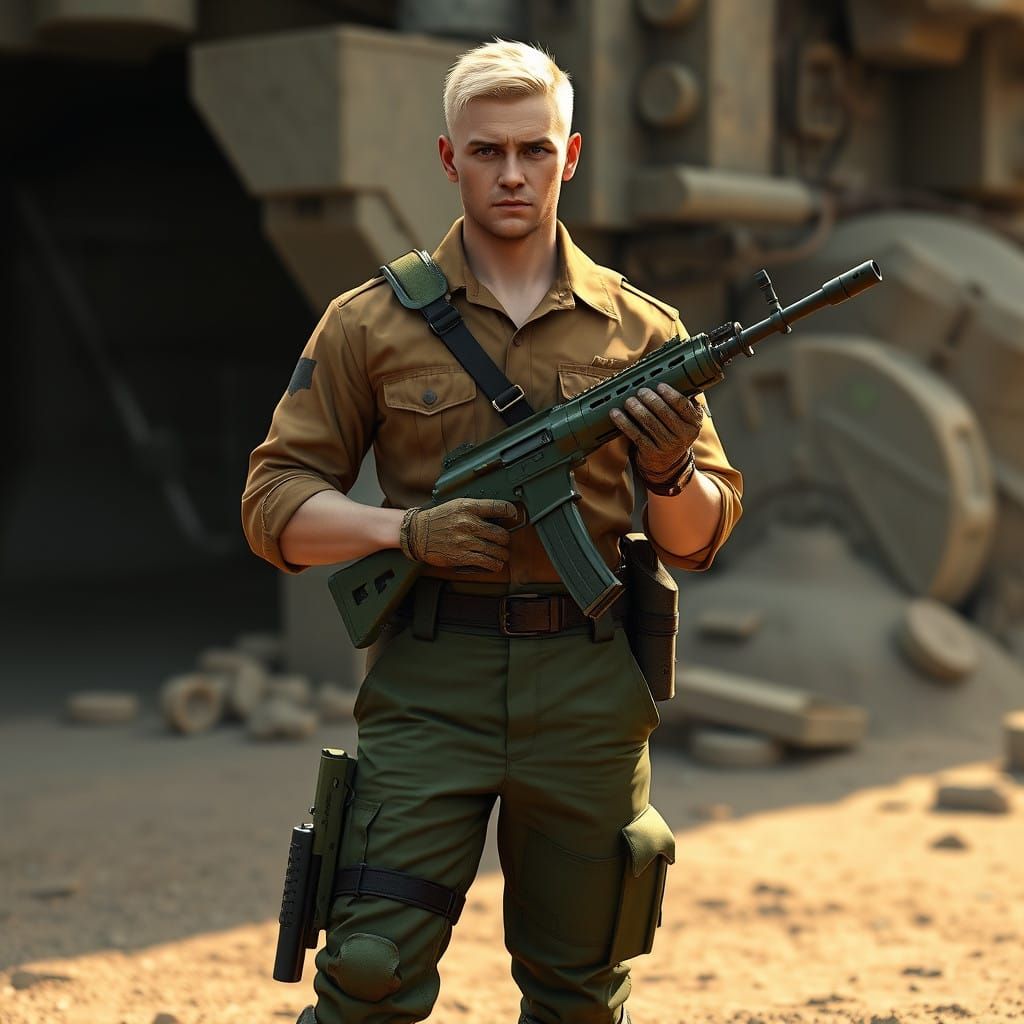 Surreal Military Concept Art in Unreal Engine 5 Style