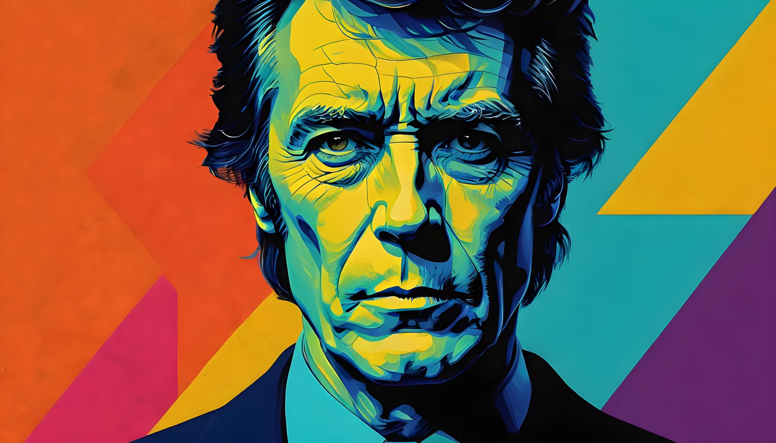 Dirty Harry in Haunting Pop Art Portrait