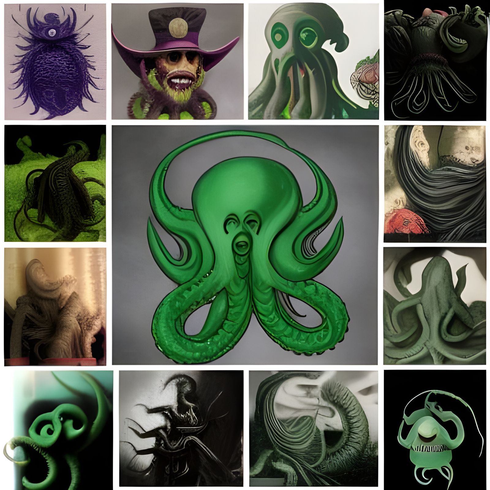 Cthulhu Collage Generated by AI