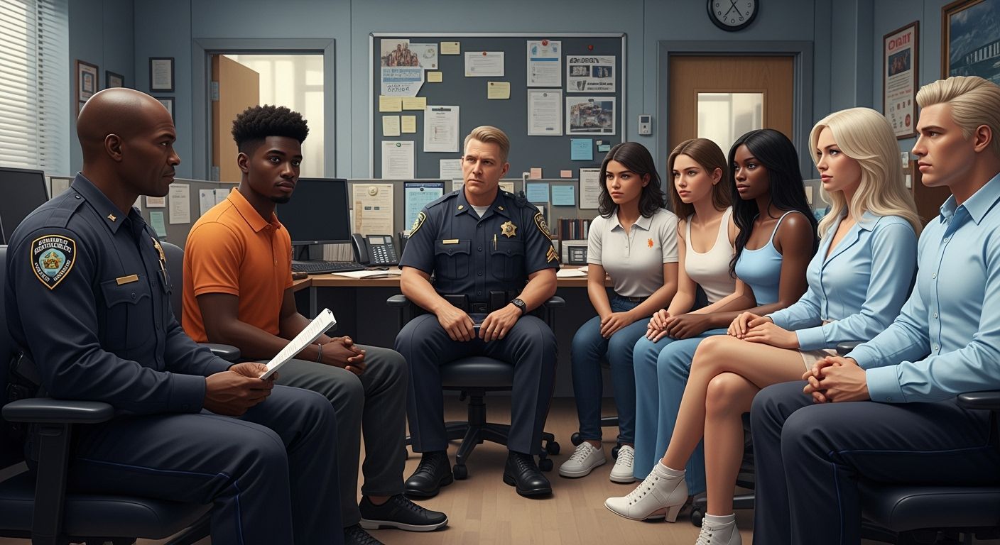 Hyperrealistic Police Meeting at MIT Inspired by Sci-Fi Art