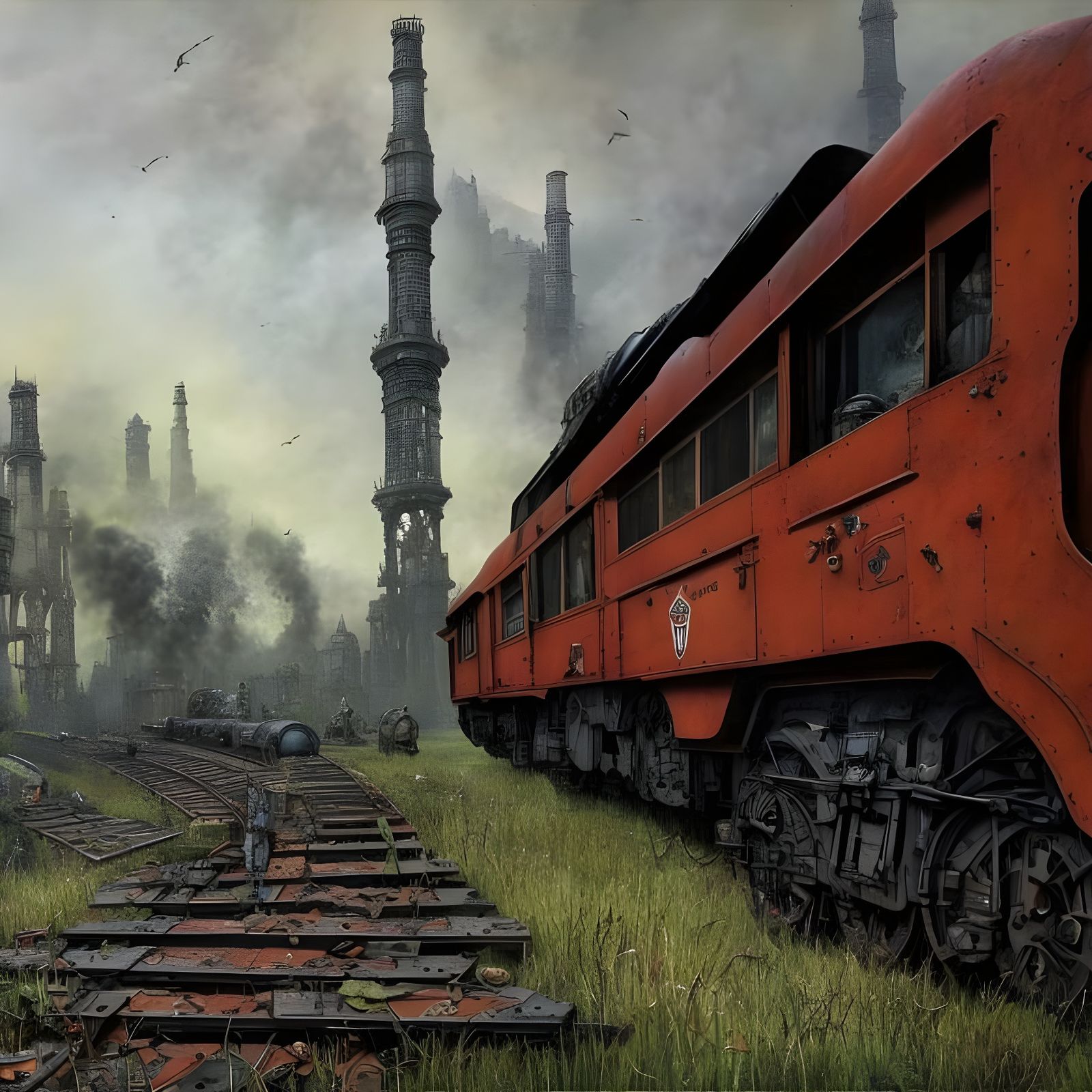 Armoured Train in Abandoned Gothic Railway