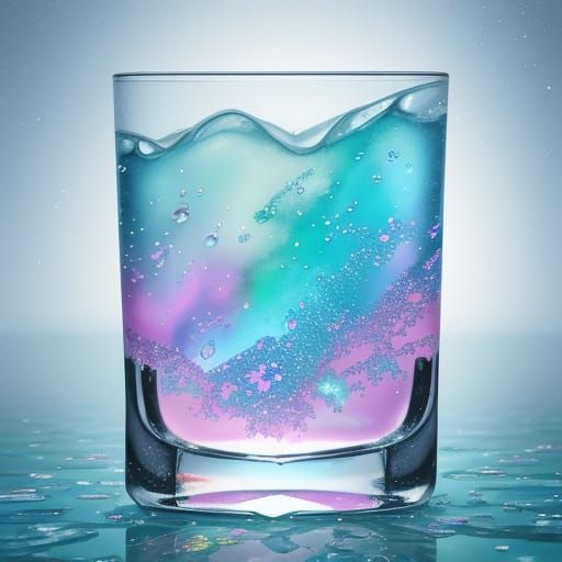 Multicolored Glass Bubbles in Whimsical Anime Art