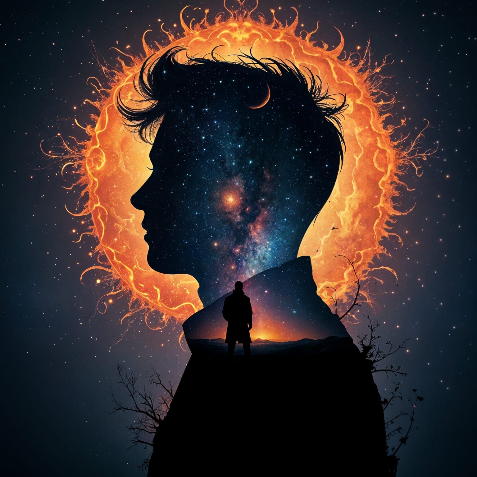 Man Illuminated by Inner Starlight