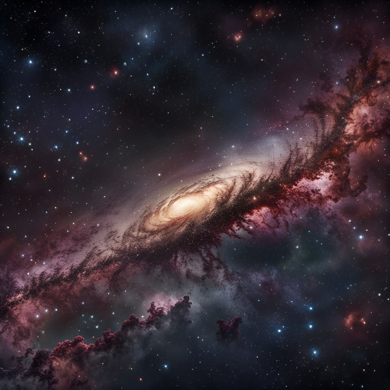 Hyperrealistic Stars Sparkle in a Detailed Galaxy