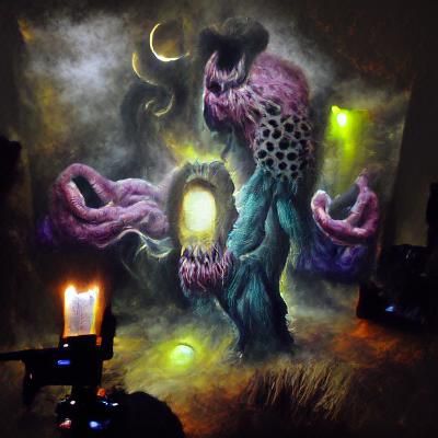 Eldritch Old God in Volumetric Lighting