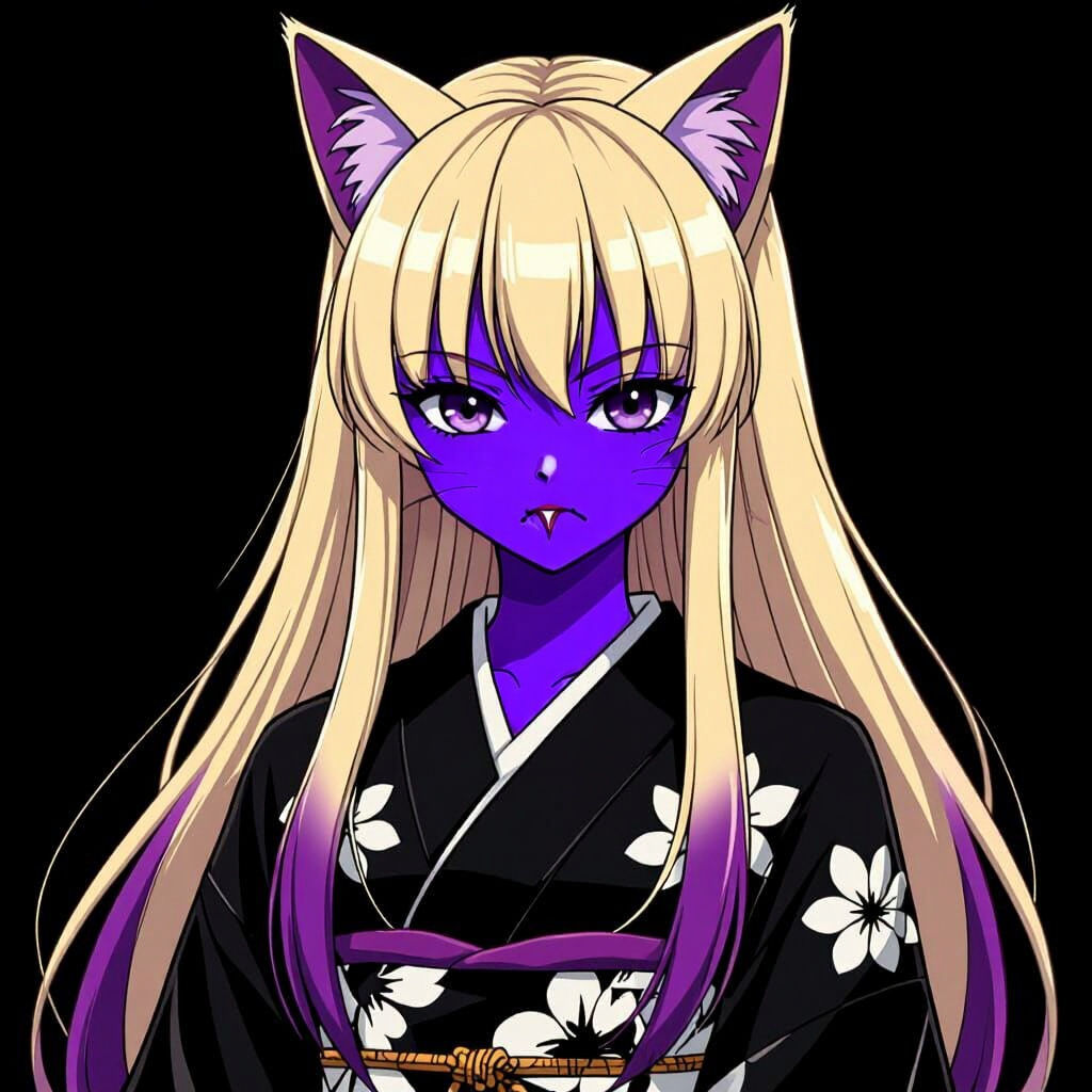 Anime Upper Moon 4 Demon with Feline Features